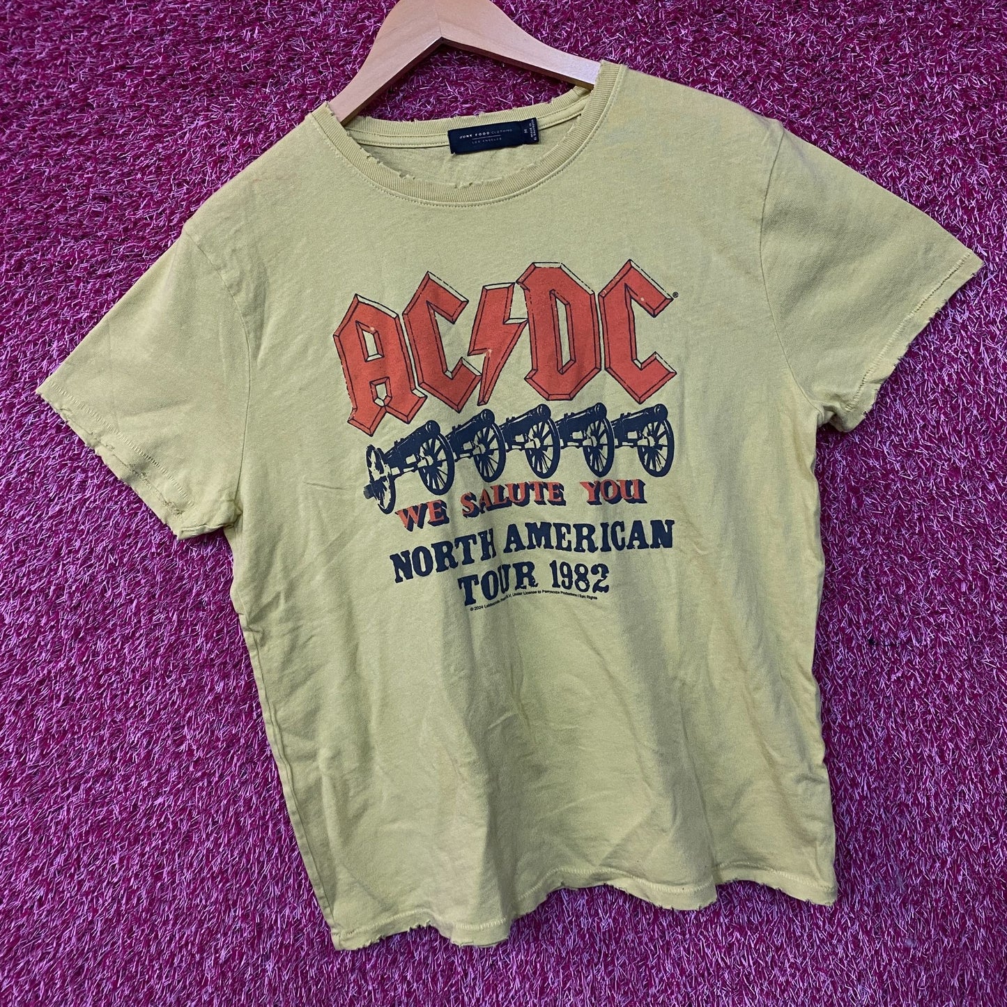 Junk Food Clothing AC/DC North American Tour 1982 Vintage StyleTee Medium