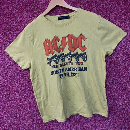 Junk Food Clothing AC/DC North American Tour 1982 Vintage StyleTee Medium