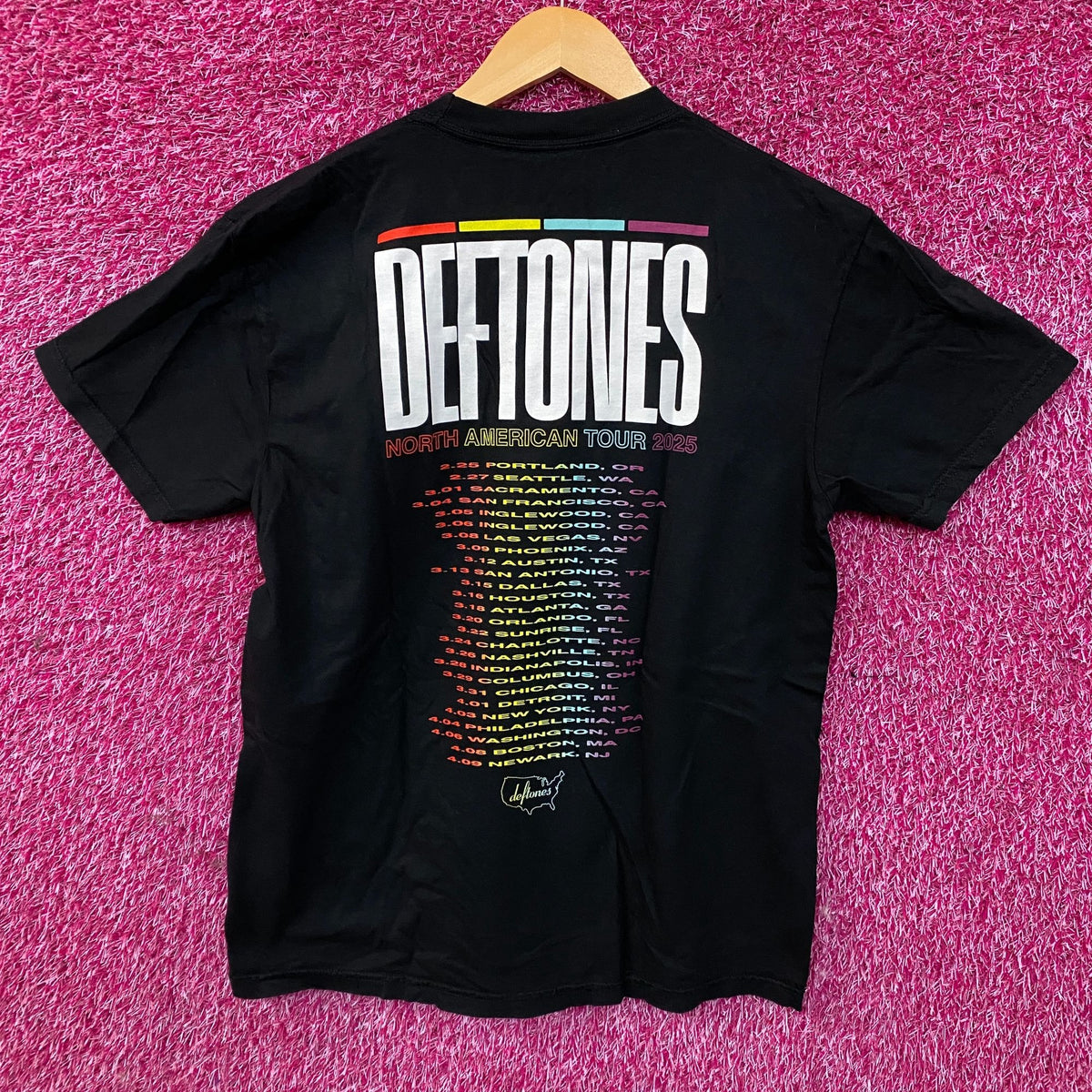 Deftones 2025 North American Tour 2025 Nu Metal T-Shirt Medium