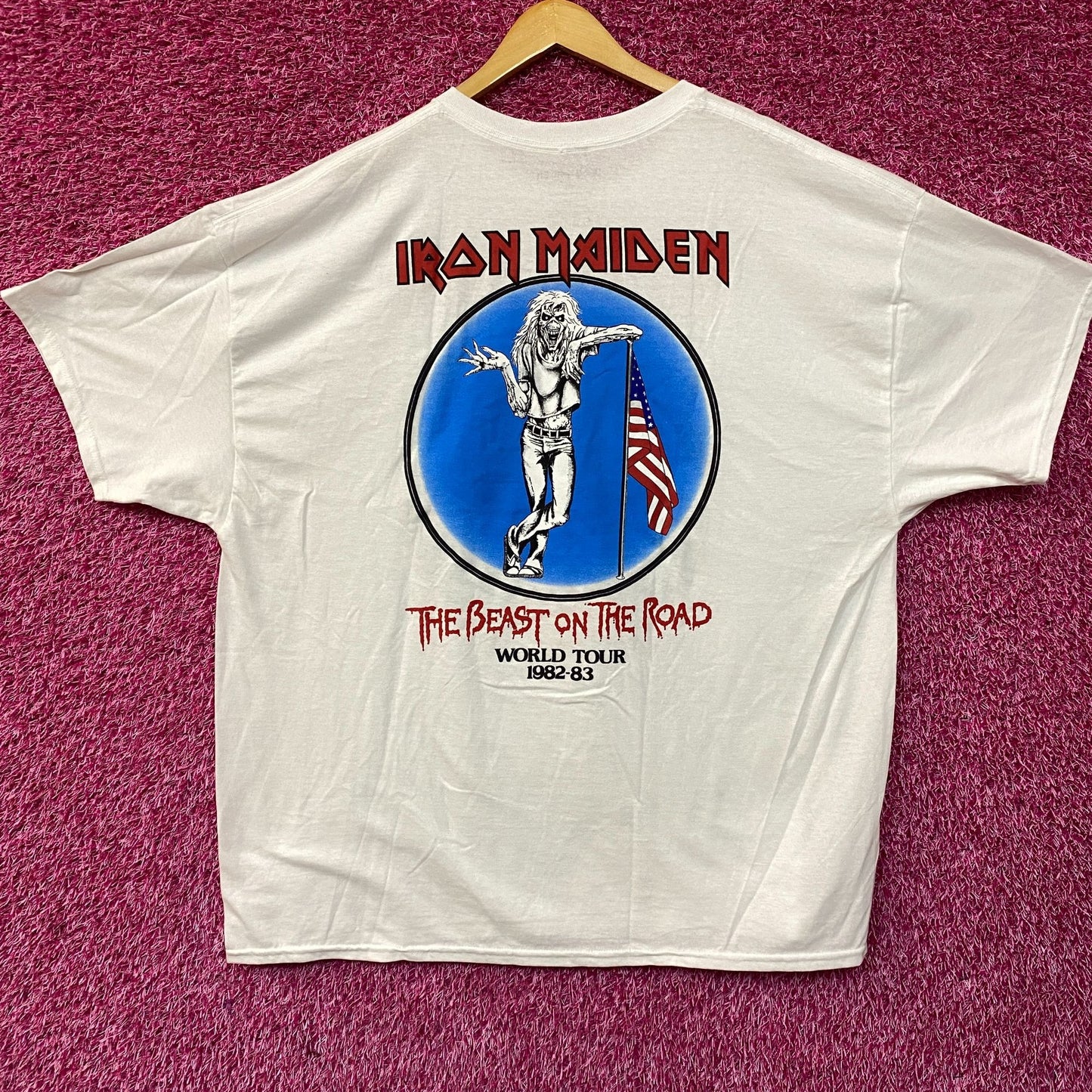 Iron Maiden The Beast on the Road Heavy Metal Band T-Shirt 2XL