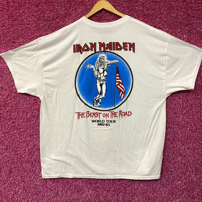 Iron Maiden The Beast on the Road Heavy Metal Band T-Shirt 2XL