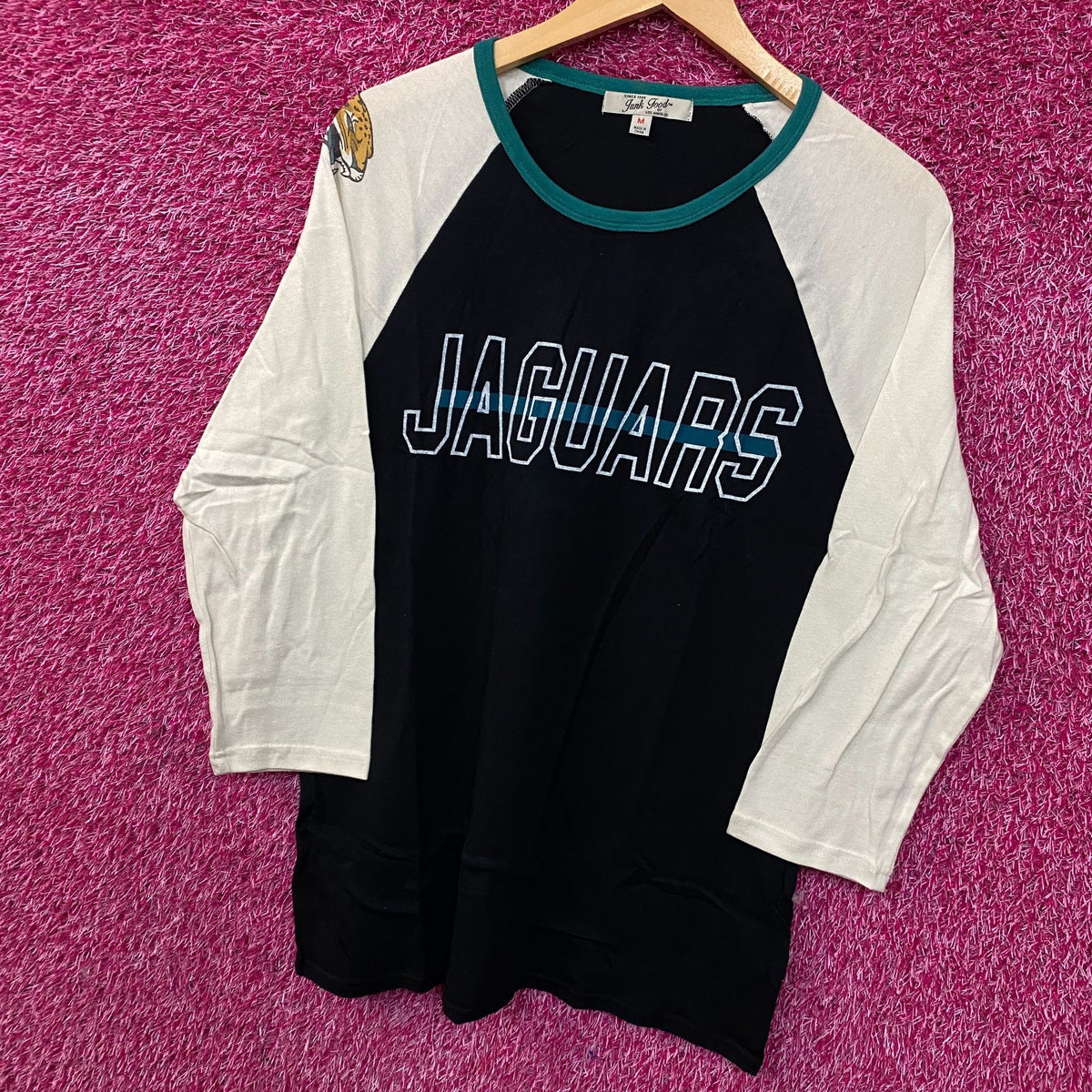 Junk Food NFL Jacksonville Jaguars 3/4 Long Sleeve Raglan T-Shirt Medium