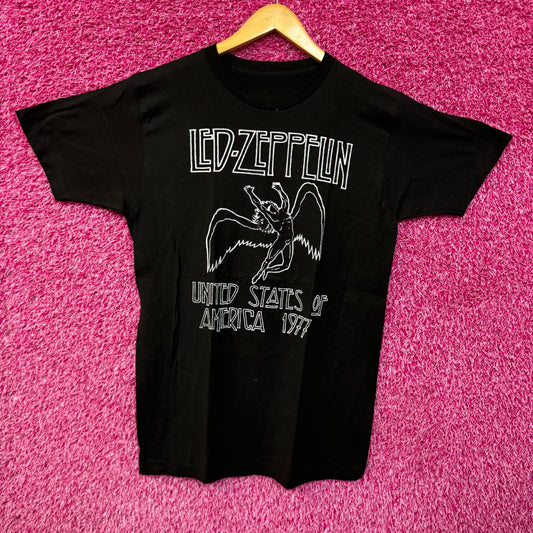 Led Zeppelin Icarus 1977 United States Tour Rock Band Tee S/M
