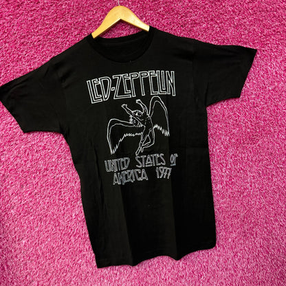 Led Zeppelin Icarus 1977 United States Tour Rock Band Tee S/M