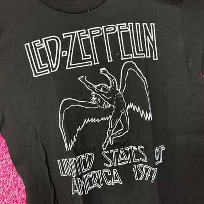 Led Zeppelin Icarus 1977 United States Tour Rock Band Tee S/M