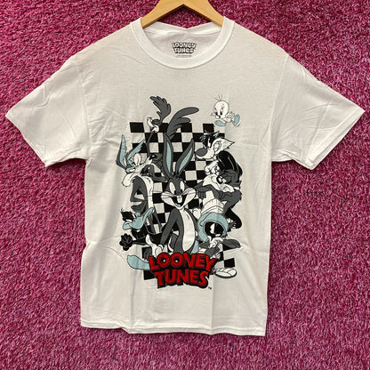 Looney Tunes Bugs Bunny and Friends Characters Checkered T-Shirt XS