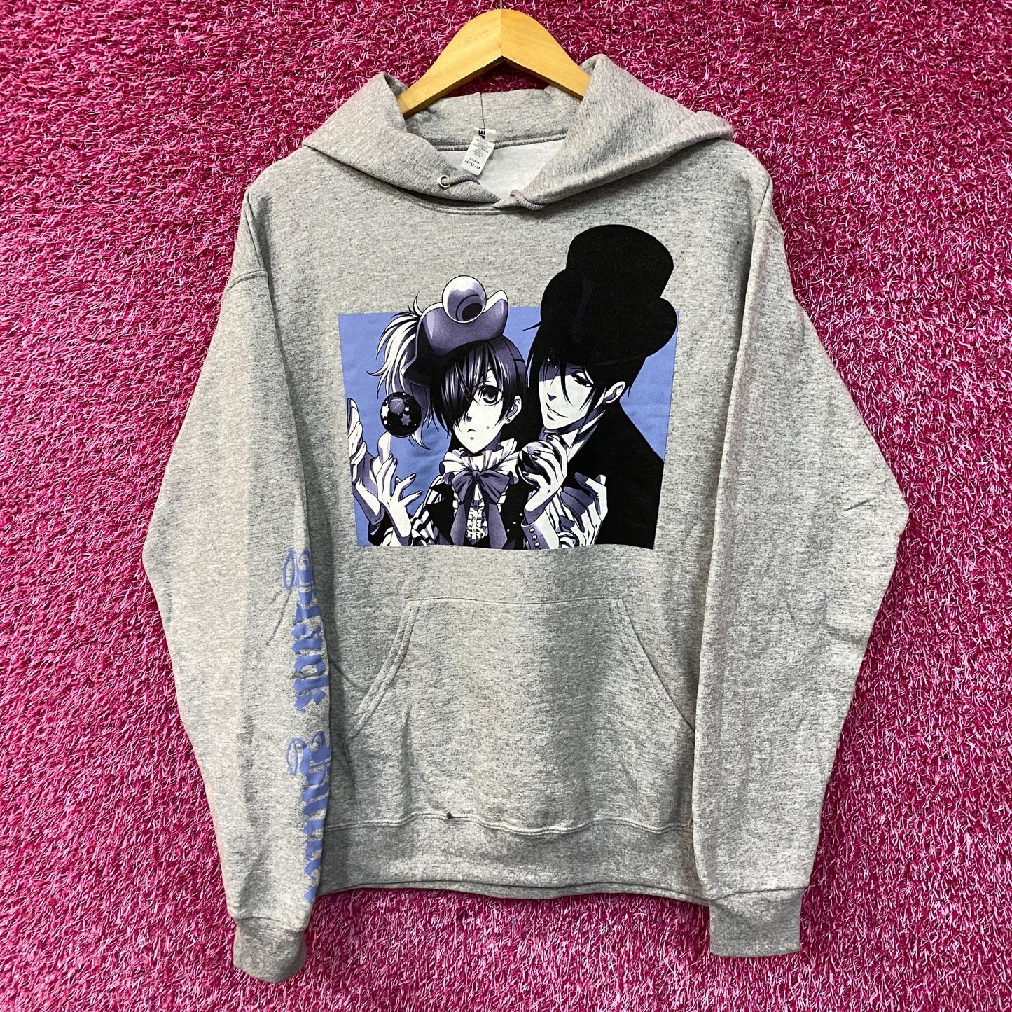 Black Butler Ciel and Sebastian Hoodie size Medium