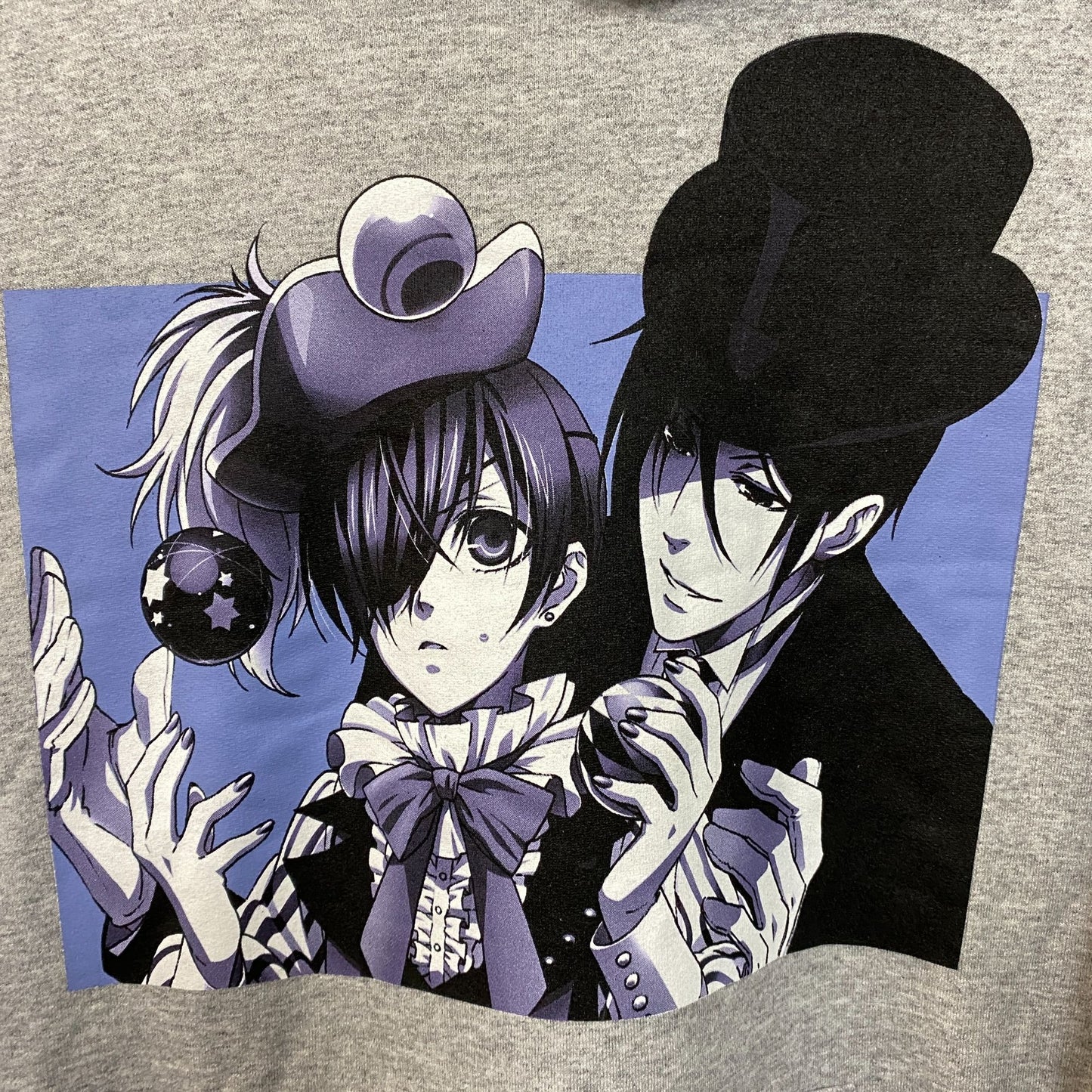 Black Butler Ciel and Sebastian Hoodie size Medium