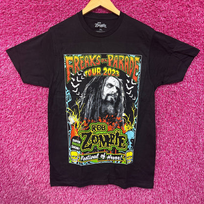 Rob Zombie Freaks on Parade Tour Industrial Rock Band Tee M