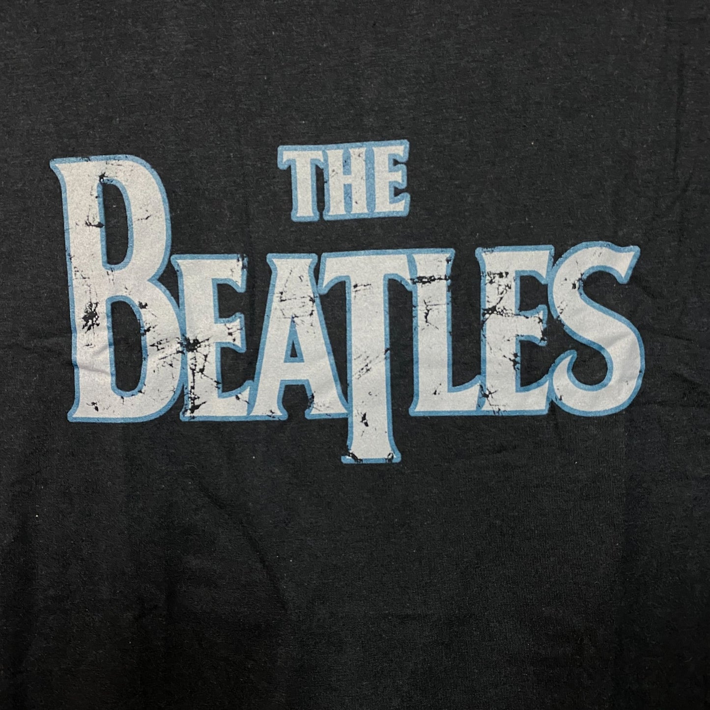 The Beatles Logo Vintage Style Graphic Design T-Shirt Large