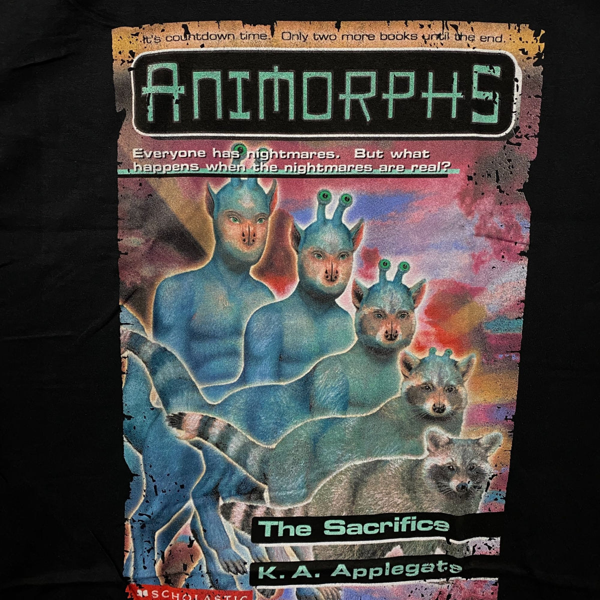 Animorphs The Sacrifice Book Cover Graphic T-Shirt XL