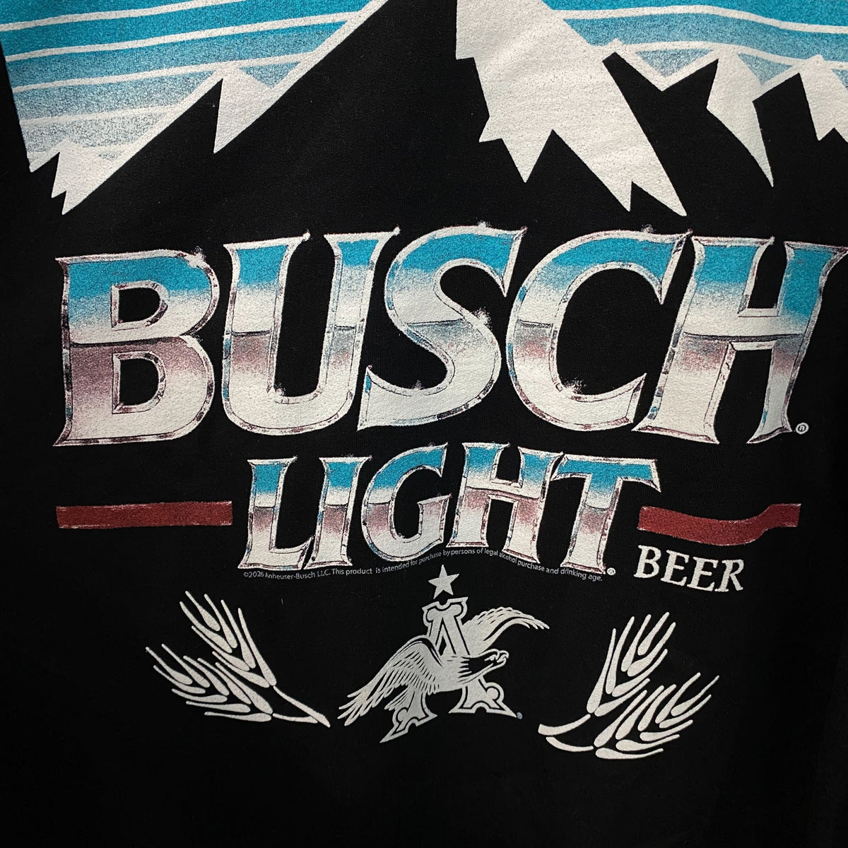 Busch Light X Junk Food Black Crewneck sweater size Medium