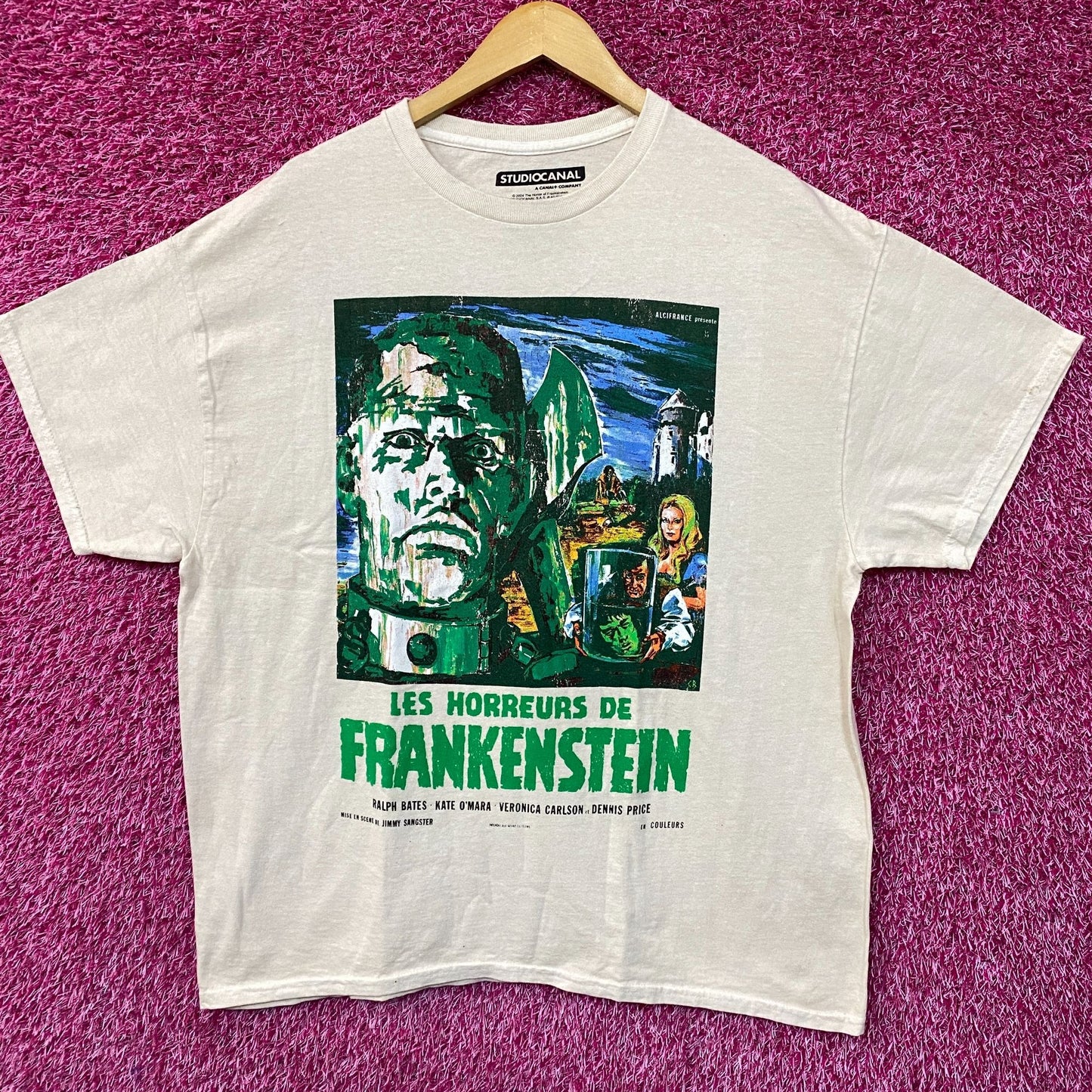 Les Horreurs de Frankenstein Film Vintage Style Poster T-Shirt Medium