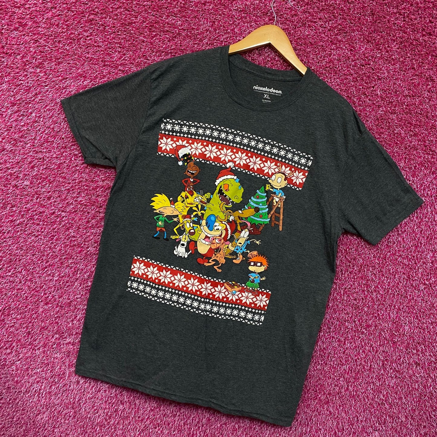 Nickelodeon Christmas Best Of Grey Tshirt size Extra Large