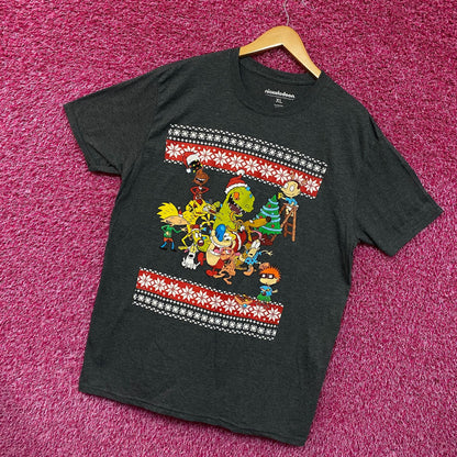 Nickelodeon Christmas Best Of Grey Tshirt size Extra Large