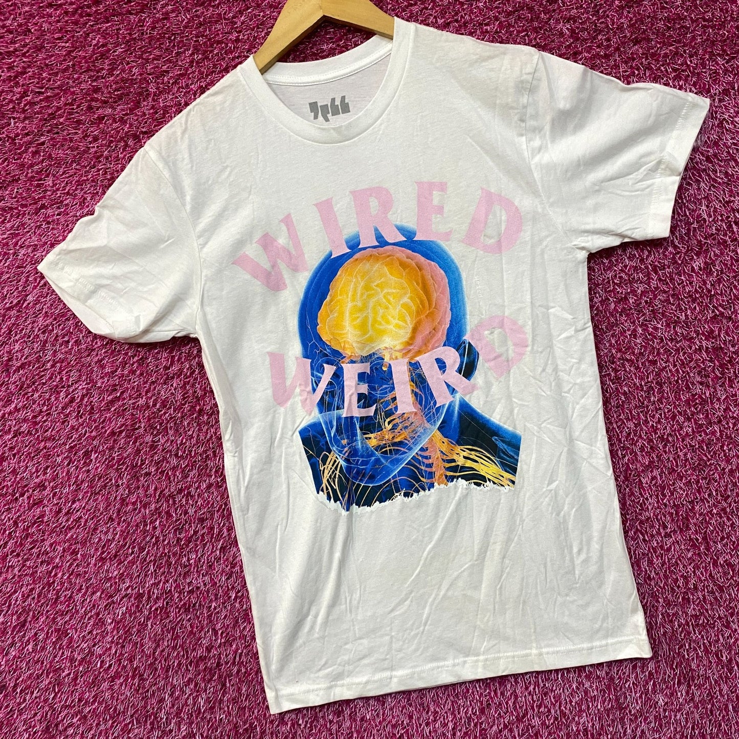 Wired Weird Graphic Design T-Shirt Small