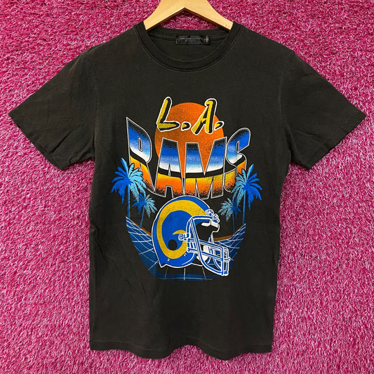 Junk Food Clothing Los Angeles Rams Sunset Vintage Style Tee Small