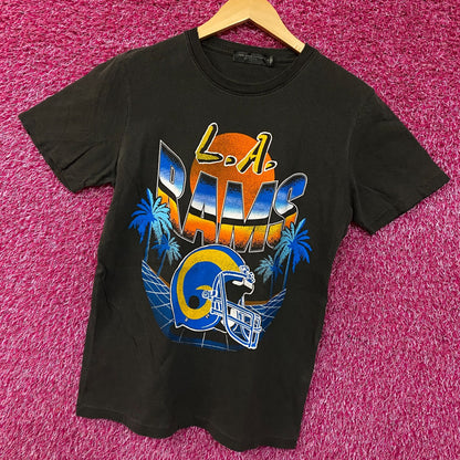 Junk Food Clothing Los Angeles Rams Sunset Vintage Style Tee Small