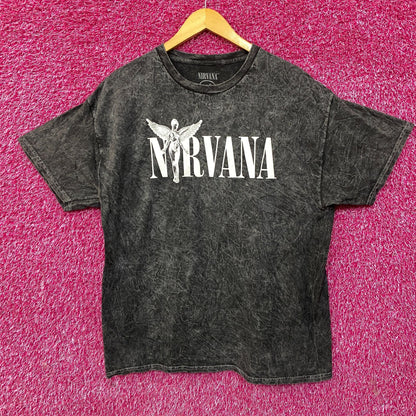 Nirvana In Utero Album Cover Graphic Mineral Wash T-shirt XL