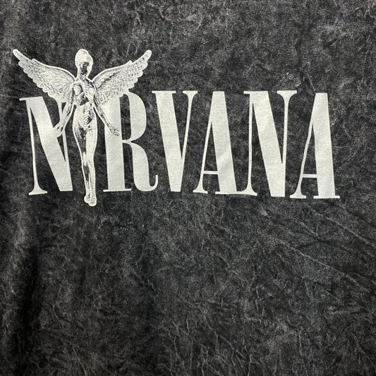 Nirvana In Utero Album Cover Graphic Mineral Wash T-shirt XL
