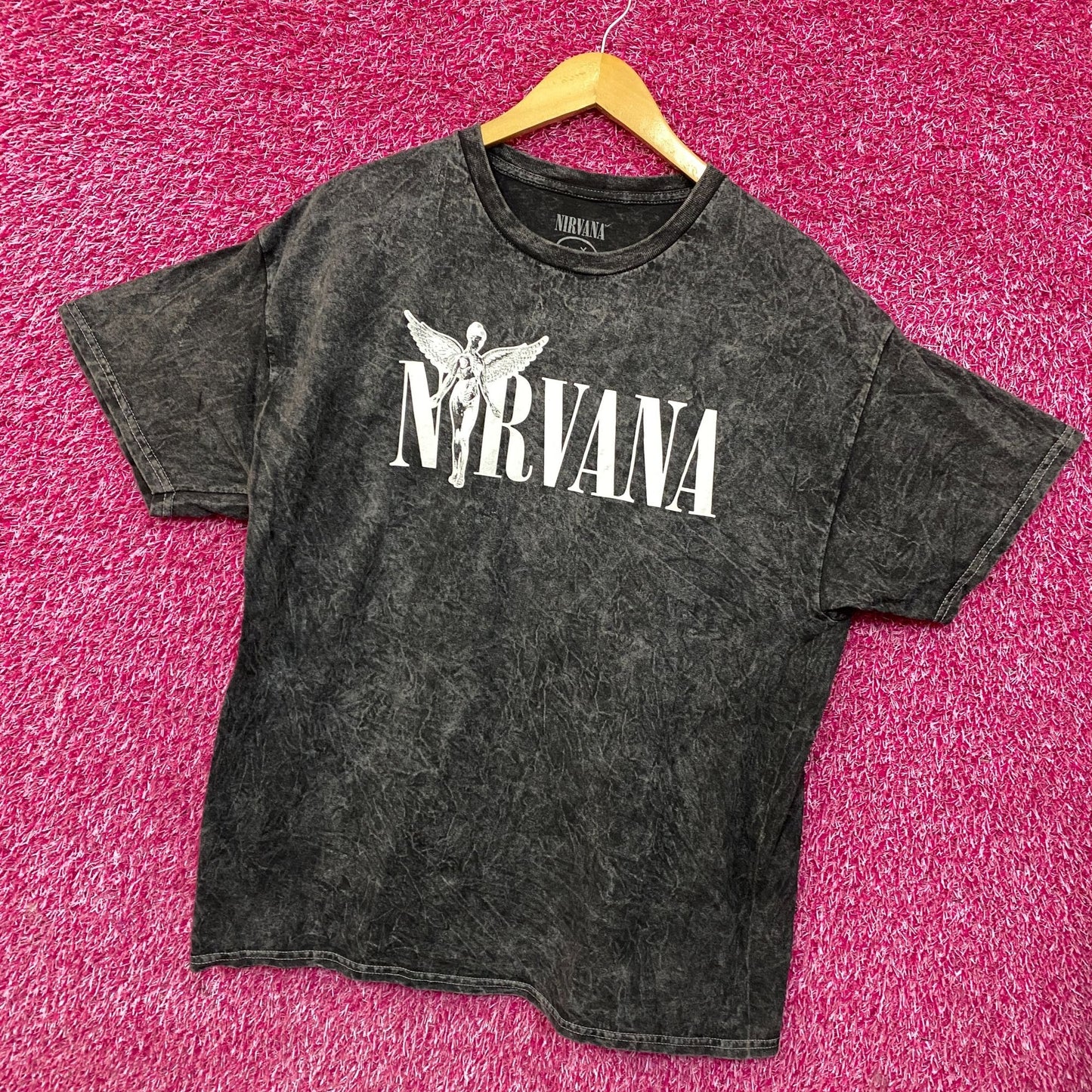 Nirvana In Utero Album Cover Graphic Mineral Wash T-shirt XL