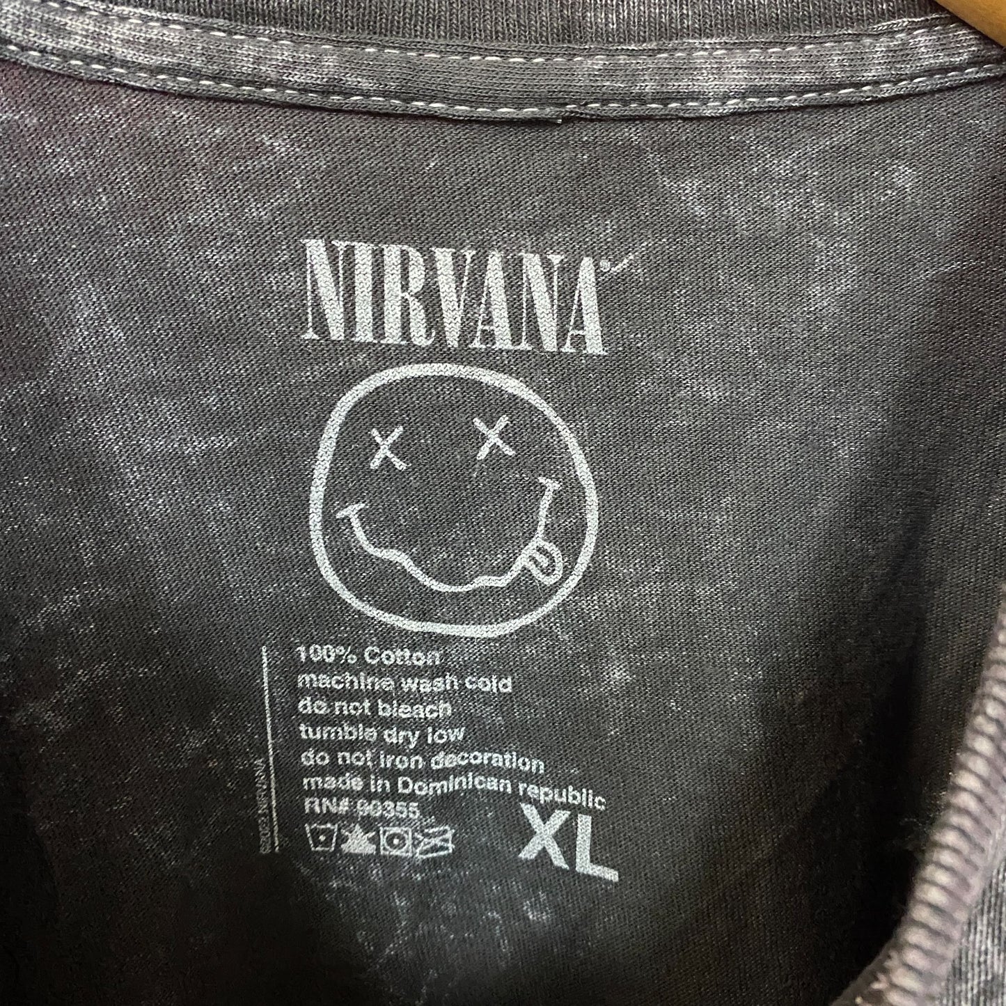Nirvana In Utero Album Cover Graphic Mineral Wash T-shirt XL