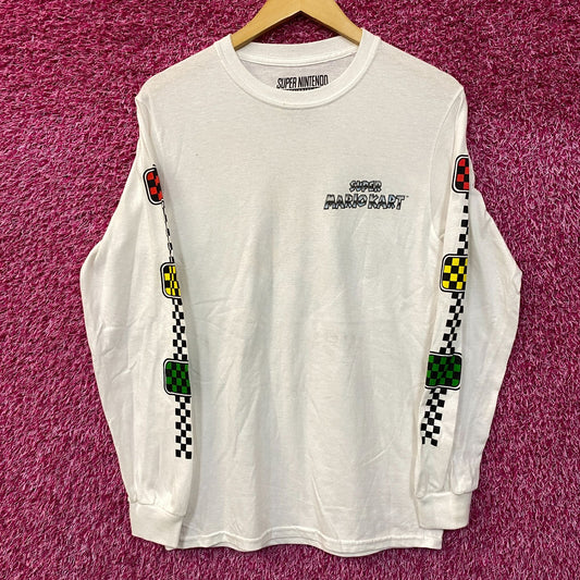 Super Nintendo Super Mario Kart Retro Game Long Sleeve T-Shirt Small