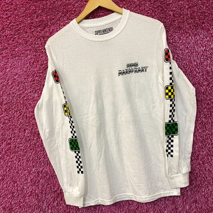 Super Nintendo Super Mario Kart Retro Game Long Sleeve T-Shirt Small