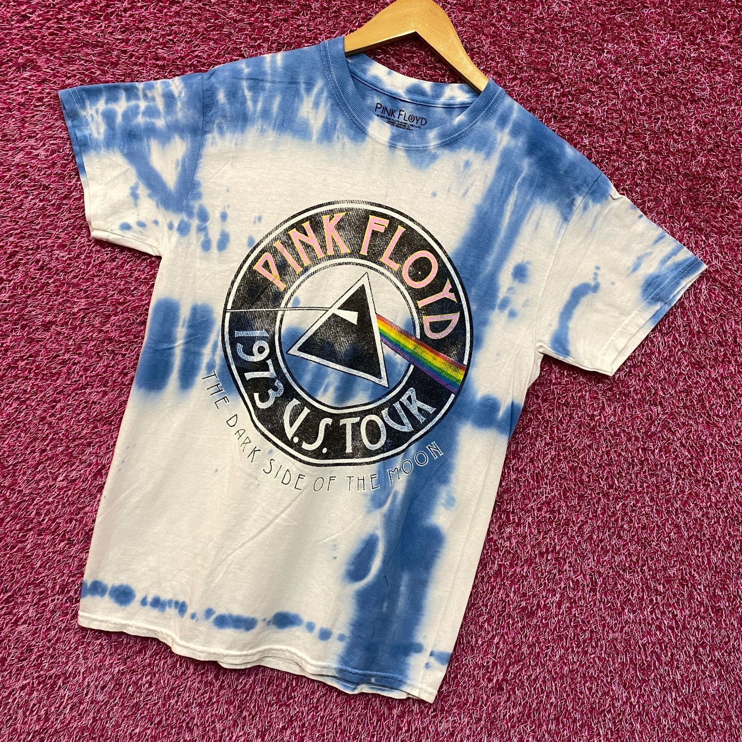 Pink Floyd 1973 US Tour Tie Dye Rock Tshirt size Medium