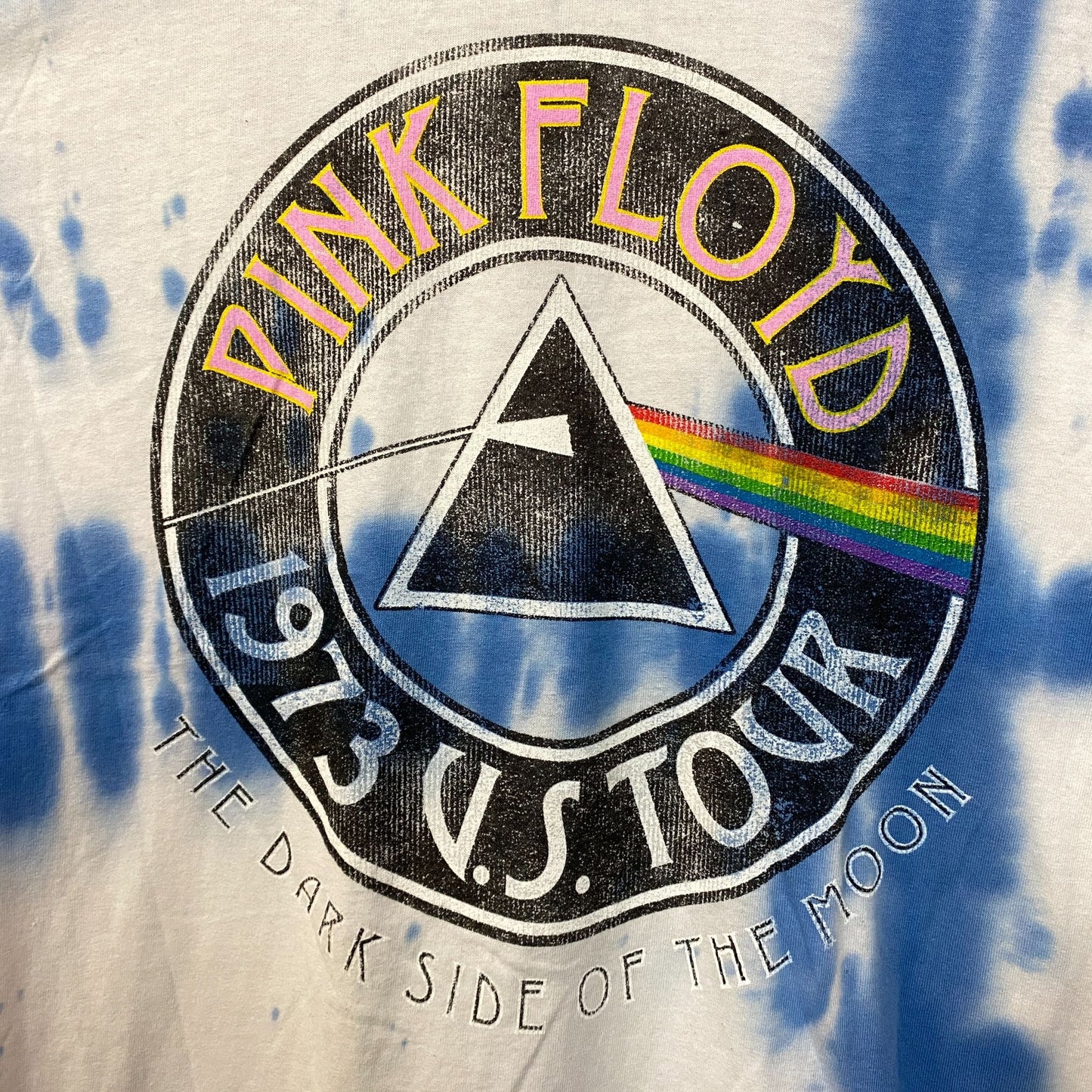 Pink Floyd 1973 US Tour Tie Dye Rock Tshirt size Medium