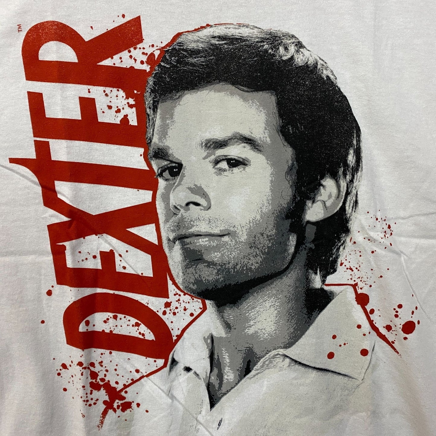 Dexter Blood Splatter Portrait T-Shirt Medium