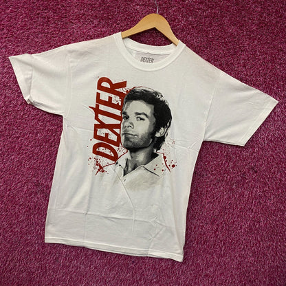 Dexter Blood Splatter Portrait T-Shirt Medium
