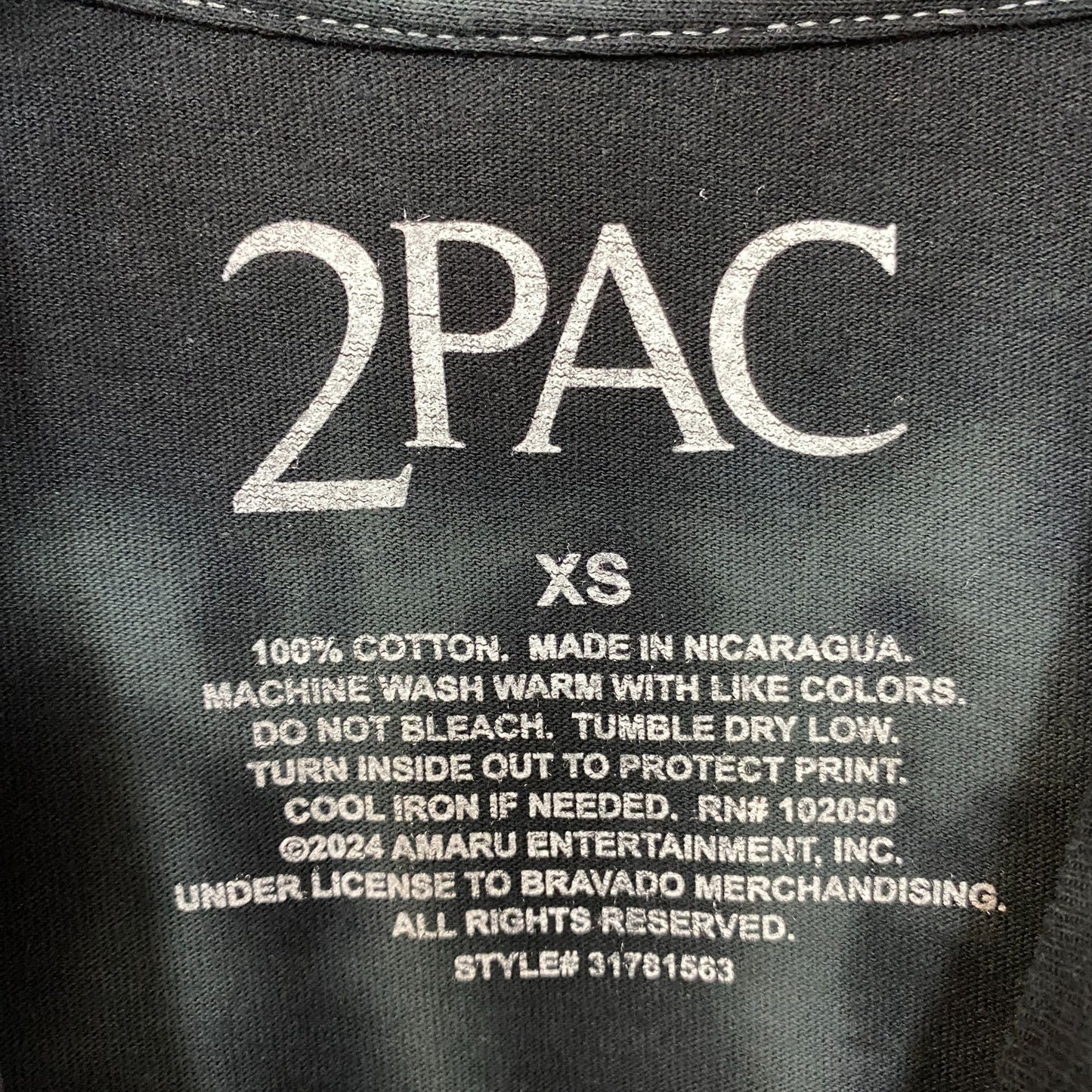 Tupac Hip-Hop Tie-Dye T-Shirt Extra Small