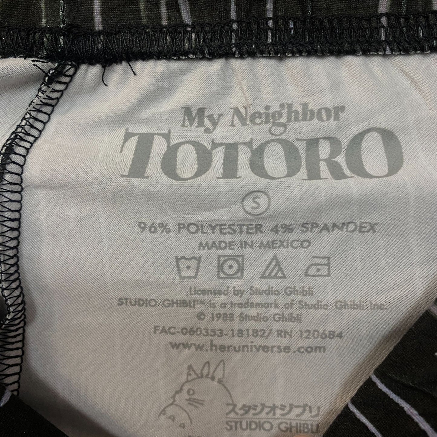 Studio Ghibli My Neighbor Totoro Rain Leggings Small