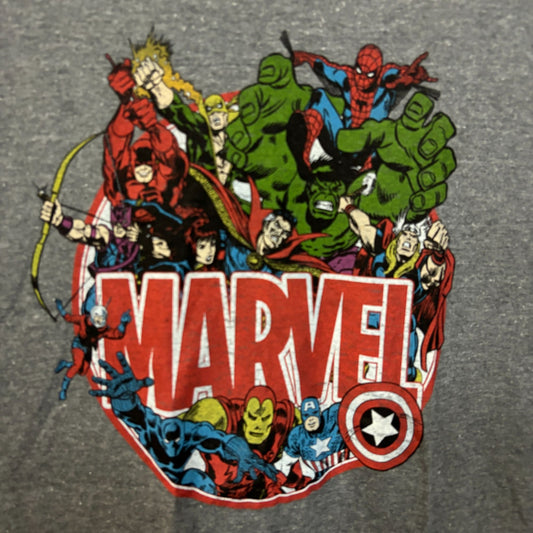 Marvel Comic Book Gray Tshirt size XL