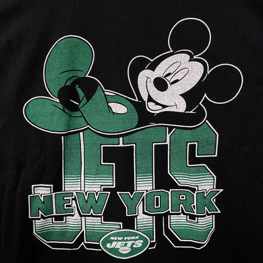 Junk Food x NFL Disney Mickey Mouse Kick Back New York Jets Shirt Small