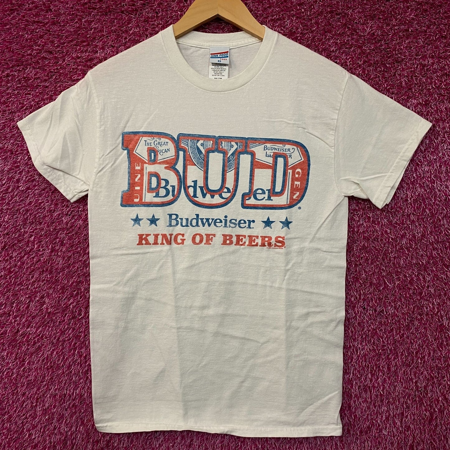 Junk Food Budweiser King of Beers Flea Market Tee XS