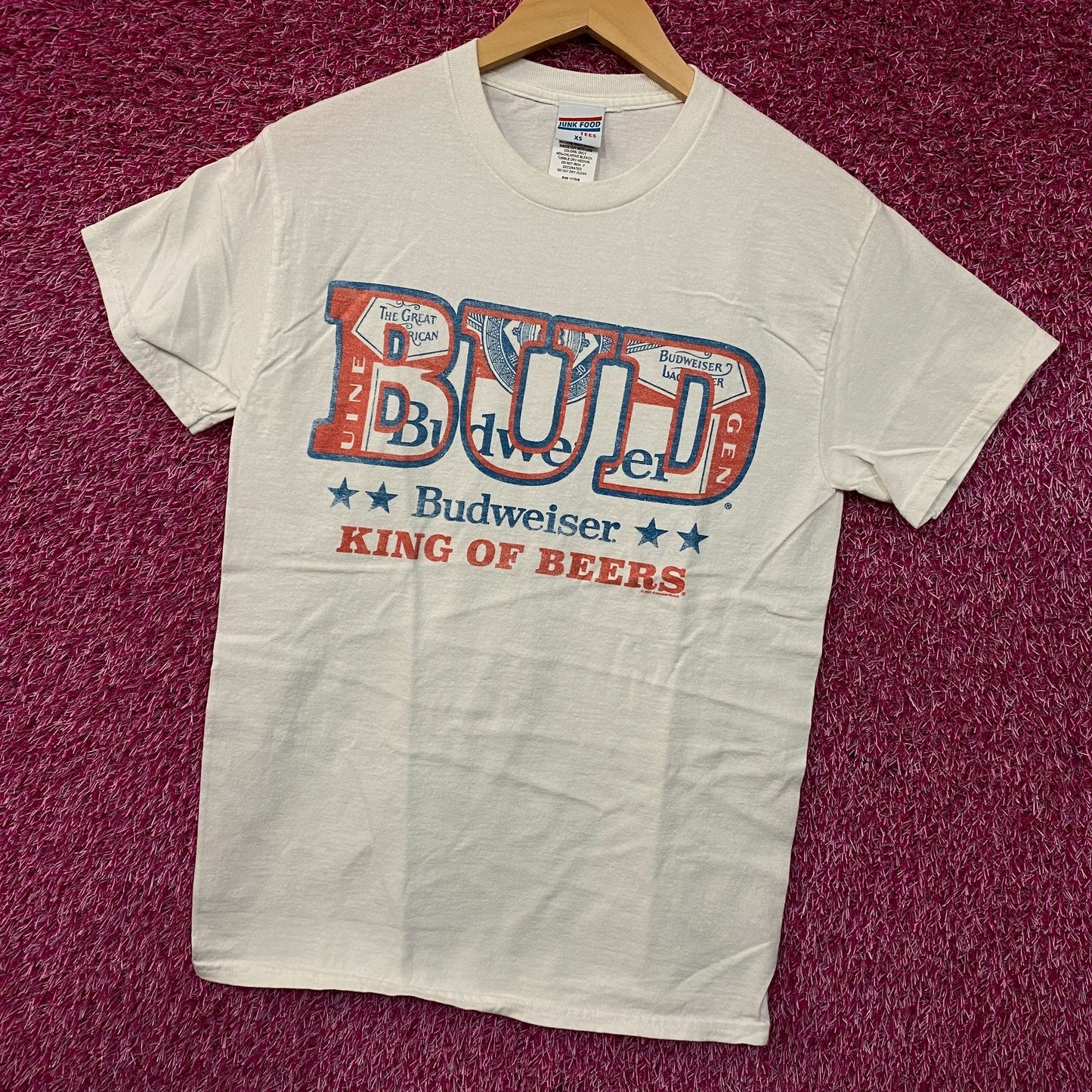 Junk Food Budweiser King of Beers Flea Market Tee XS