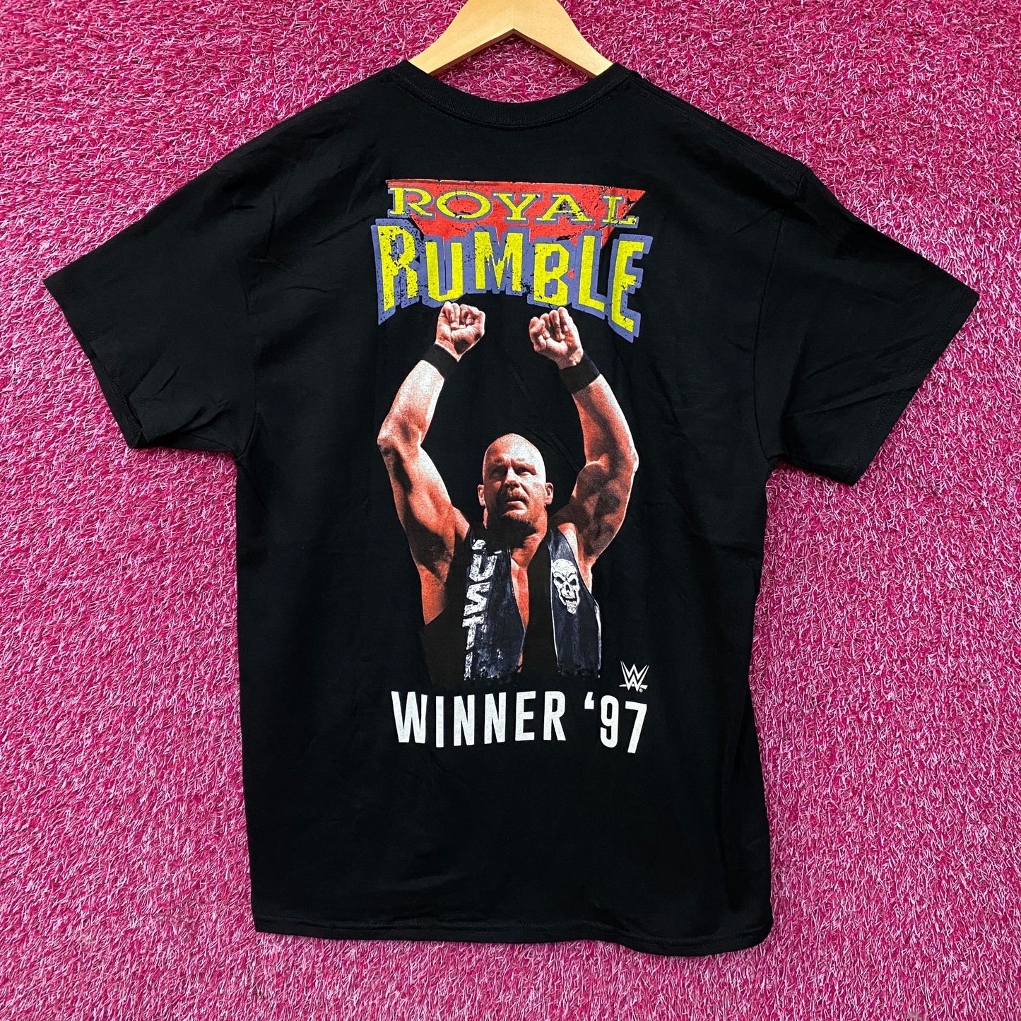 WWE "Stone Cold" Steve Austin 1997 Royal Rumble Winner Graphic T-Shirt Large