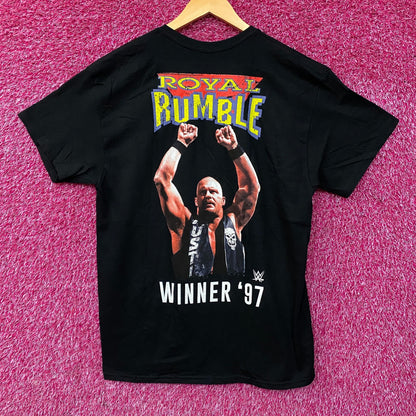 WWE "Stone Cold" Steve Austin 1997 Royal Rumble Winner Graphic T-Shirt Large