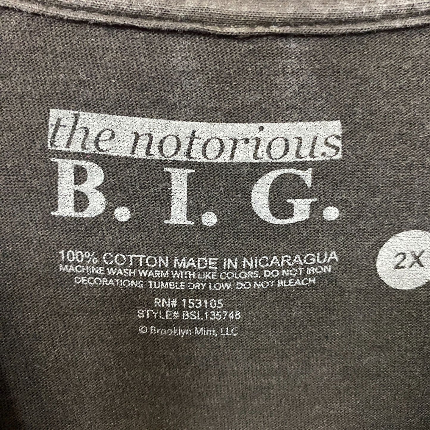 The Notorious B.I.G. King of Brooklyn Big T-shirt 2XL