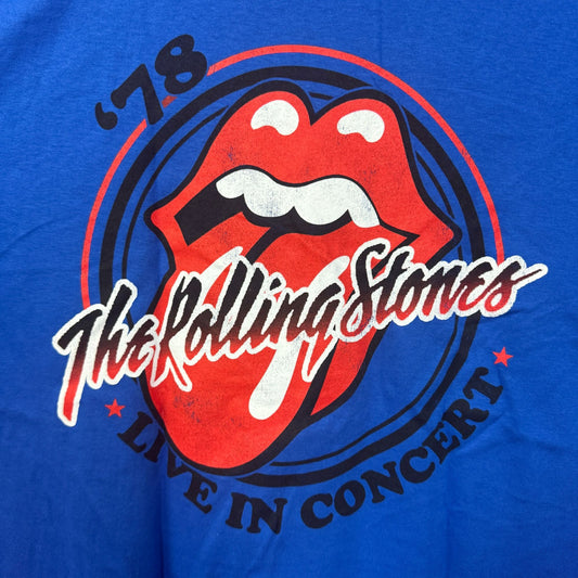 The Rolling Stones Hot Lips 1978 Live in Concert Band Tee XL