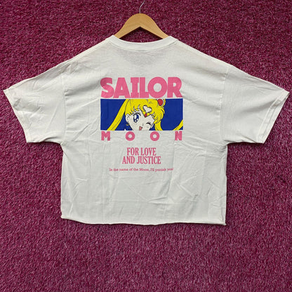 Sailor Moons For Love and Justice Anime Women's Crop Shirt M/L