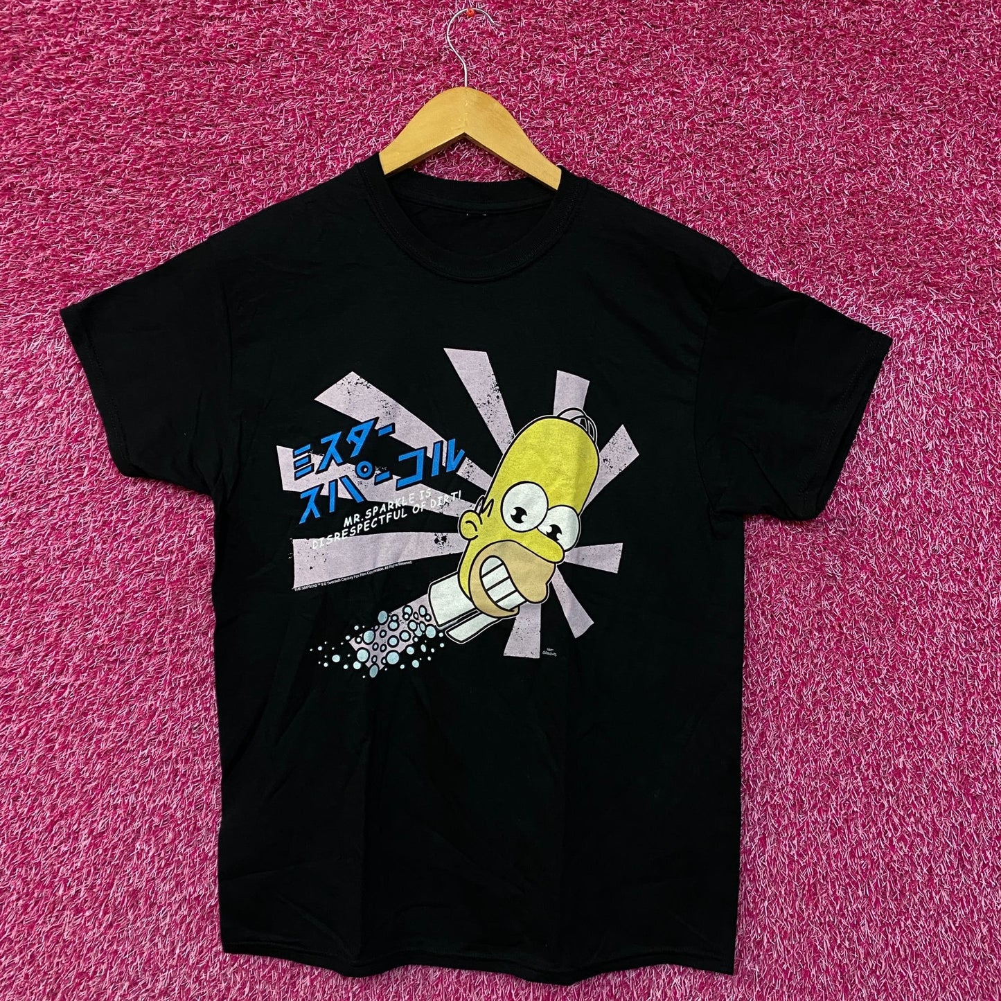 Homers Japanese Promo Mr Sparkles The Simpsons Cartoon Tee M