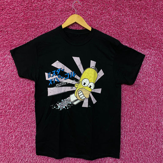 Homers Japanese Promo Mr Sparkles The Simpsons Cartoon Tee M