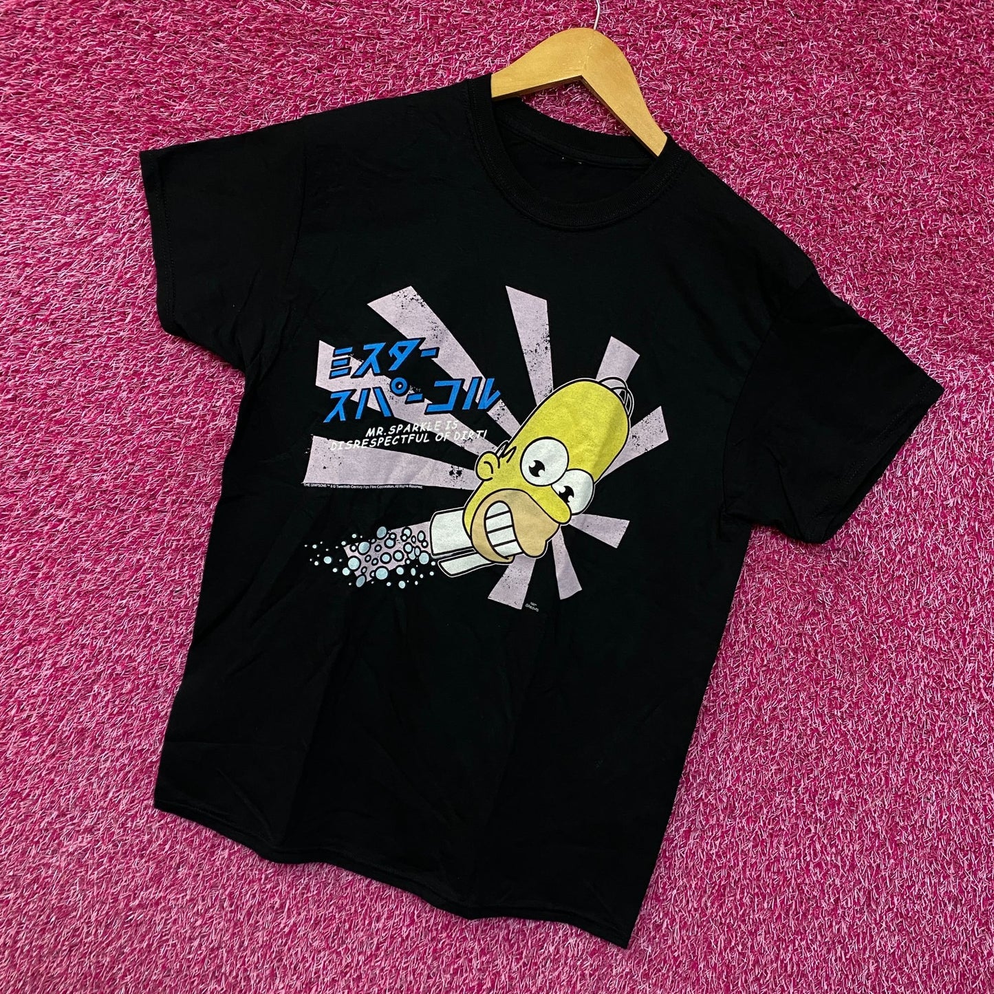 Homers Japanese Promo Mr Sparkles The Simpsons Cartoon Tee M