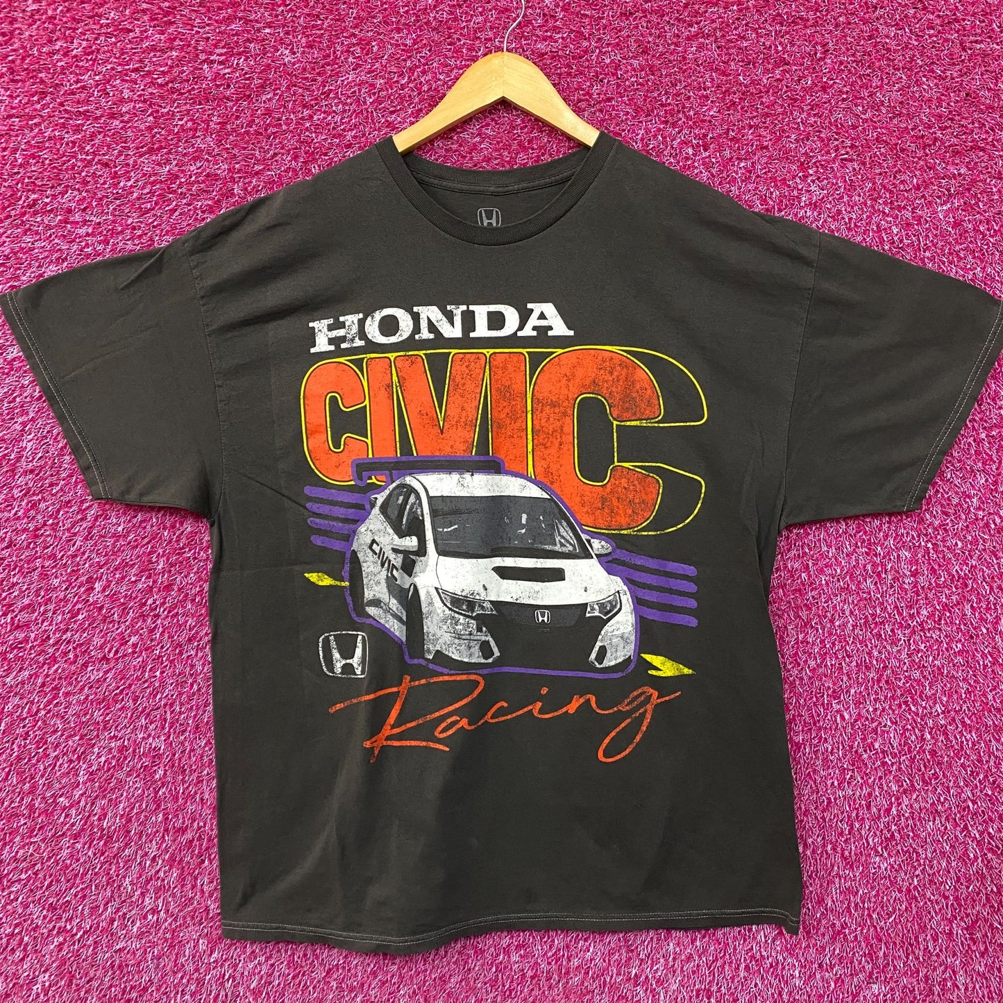 Honda Civis Racing Car Art Poster T-Shirt O/S