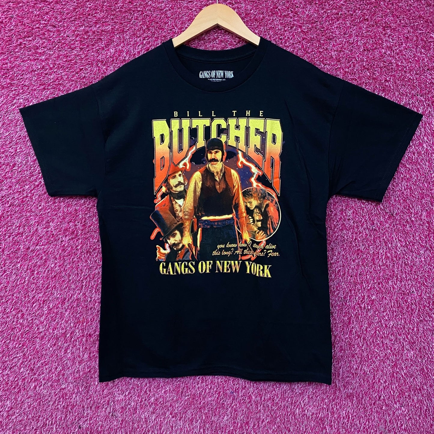 Bill The Butcher Gangs Of New York Portrait Graphic T-Shirt Large