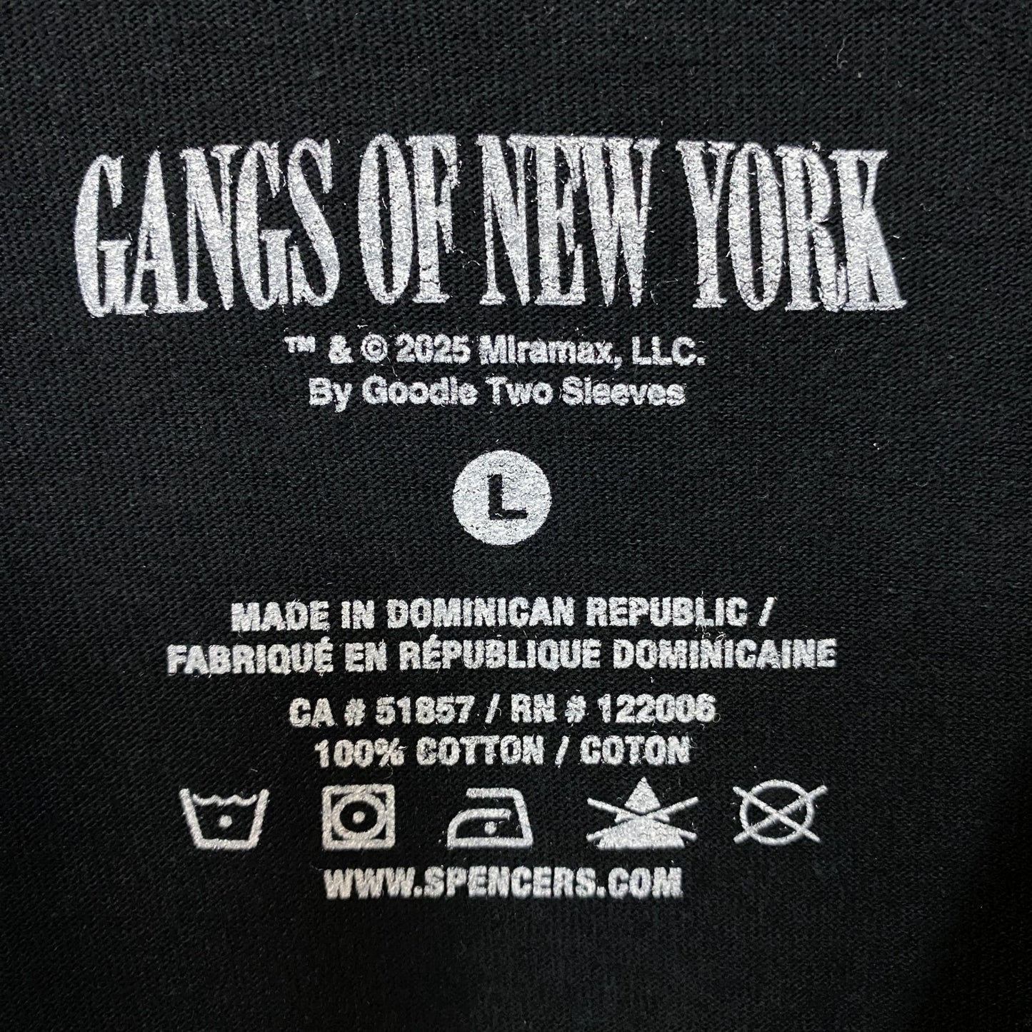 Bill The Butcher Gangs Of New York Portrait Graphic T-Shirt Large
