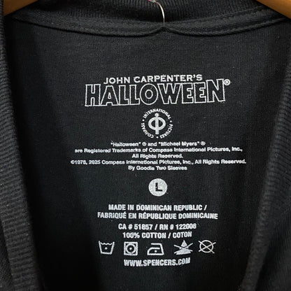 John Carpenter's Halloween Michael Myers Massacre Tour '78 Horror Graphic T-Shirt Large